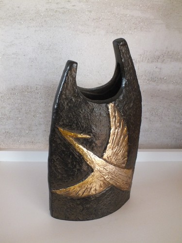 Vintage bronze vase - bronze,