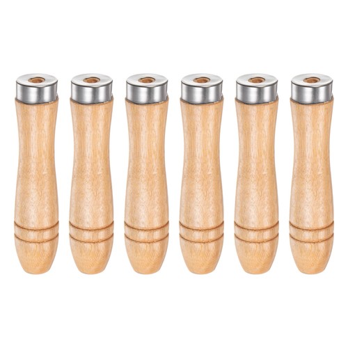6pcs wooden file handle - 6pcs, 4.25"