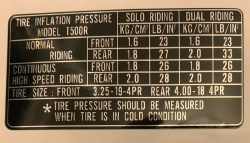 Suzuki t500 t500r tyre - t500,