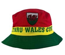 New Wales Cymru Welsh Reversible Rugby Footy Sports Summer Bucket Hat