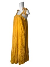 PRIMARK Maxi Dress Size Medium 12 Mustard Yellow Summer Womens NEW EU40 RRP £15