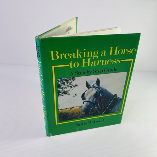 Breaking horse harness - to, by