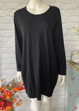 MASAI XXL  18 20 BLACK  ANIMAL PRINT STRETCHY BALLOON TUNIC CHEST 40'' L34.5''