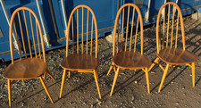 4 Ercol 365 Quaker Dining Chairs Light Mid Century Retro Vintage DELIVERY?