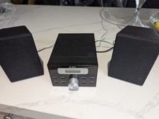 Alba Bush LCD Micro System with FM and AUX -- Black -- BOXED & MANUAL 