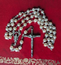 Vintage Italian rosary necklace, with Crucifix and Miraculous Medal...Bible/Pray