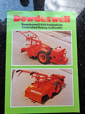 DOWDESWELL 650 ROTOVATOR SALES BROCHURE HOWARD GEM ROTAVATOR