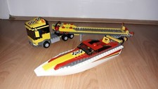 Lego City set 4643. Power boat with trailer. Boxed. RARE. 24cm floating boat.
