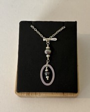 Silver Plated Freshwater pearl necklace. Gift boxed.
