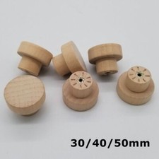 4/8/12Pcs Wooden Knob W/ Screws Wood Drawer Cabinet Door Pull Knobs 30/40/50mm
