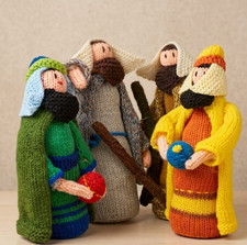 Hand knitted jesus nativity - knitted,