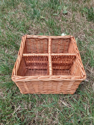 Vintage picnic basket wicker - basket,