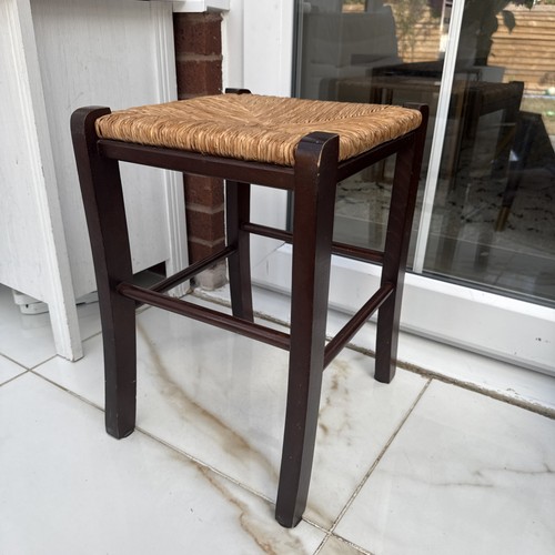 Vintage tall brown stool - vintage,