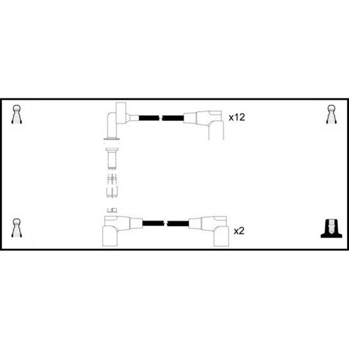 Leads ignition cables kit - leads,