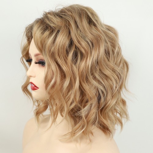 Blonde curly bob - curly,