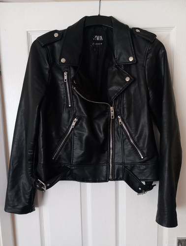 Zara black faux leather - faux,