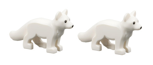 Lego city white fox animal - city,