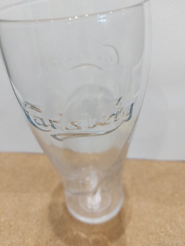 Carlsberg embossed pint glass - carlsberg,