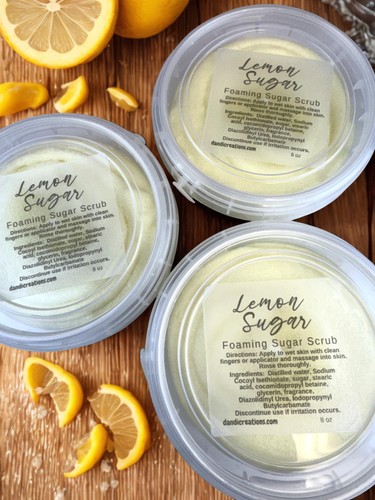 Foaming sugar scrub - -, lemon
