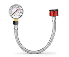 Mains Pressure Gauge Water 160psi Test Hose Home Plumbing Mini Meter Flow