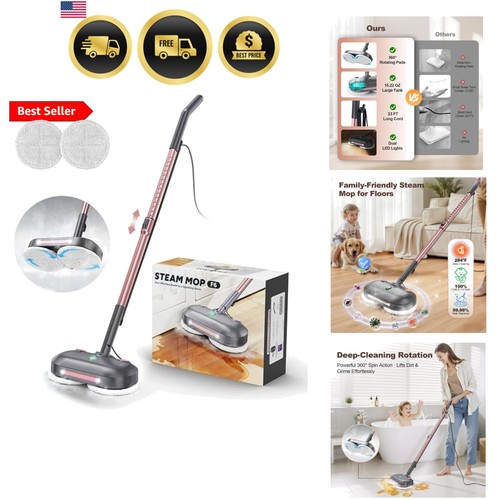 Scrubbing steam mop with - scrubbing,
