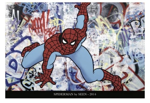 Seen graffiti art spider man - seen,