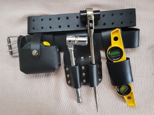 Scaffolding black leather tool - scaffolding,