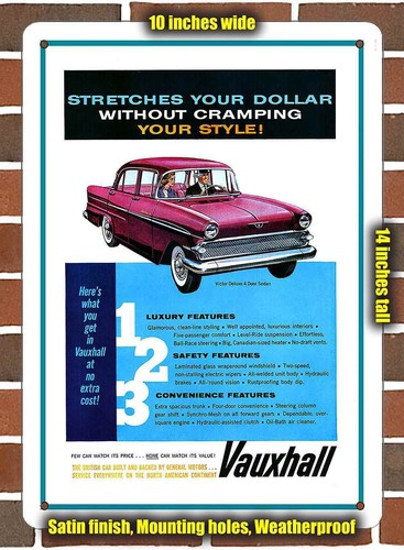 Metal sign 1960 vauxhall - metal,