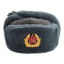 Soviet Russian Army Hat USSR Badge Soldiers North Siberian Ushanka Long Ears