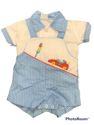 Vintage 80s baby boy romper