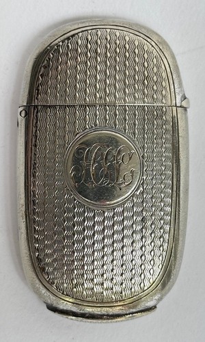 Sterling silver vesta case - sterling, h