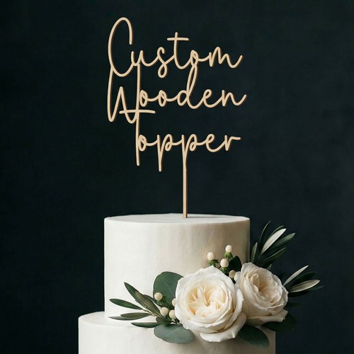 Personalised rustic wood - personalised, cake