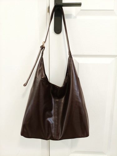 Burgundy brown medium hobo - burgundy, bag
