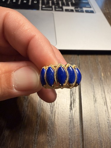 Vintage 14k 585 gold blue - gold,
