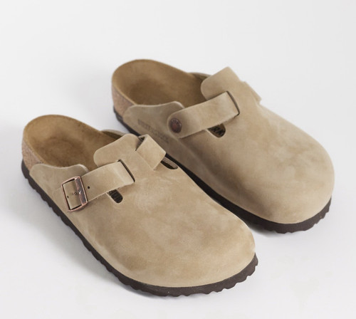 Birkenstock boston beige - beige, suede