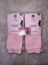 🎀Hello Kitty x Primark Velvet Plush Leggings Brushed Leggins Size S/M 🎀
