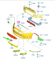 New Genuine Ford C-Max  Upper Radiator Grille Black Mesh Chrome Surround 2014889