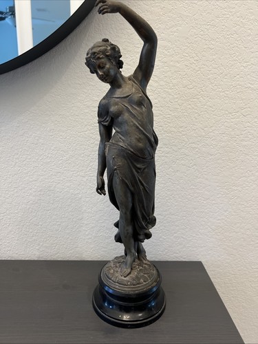 Antique ansonia spelter diana - antique,