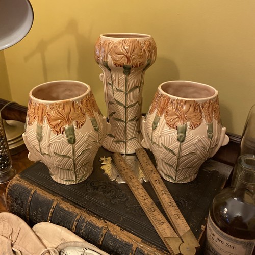Burleigh ware vases trio - ware,