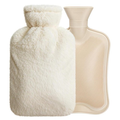 Hot water bottle with fleece - bottle,