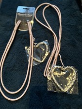 Diamante Love Heart Tie Backs