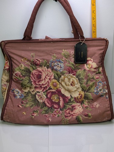Vintage floral tapestry carpet - vintage,