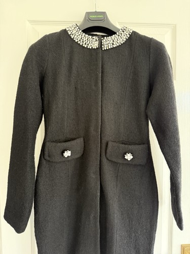 Black 100 wool coat with - 100%,
