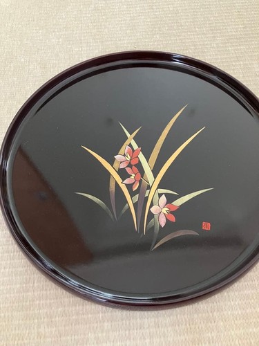 Lacquer tray oval makie - oval,