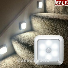 Motion Sensor Light Battery Wireless PIR Cabinet Stair Lamp Night Lights