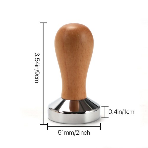 Coffee tamper 51mm 5mm - coffee, flat