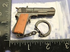 VINTAGE KEY RING Gun Pistol Relvover made in Hong Kong