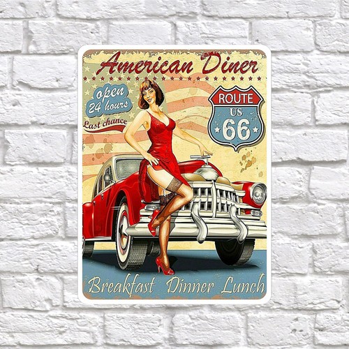 American diner route retro - american,