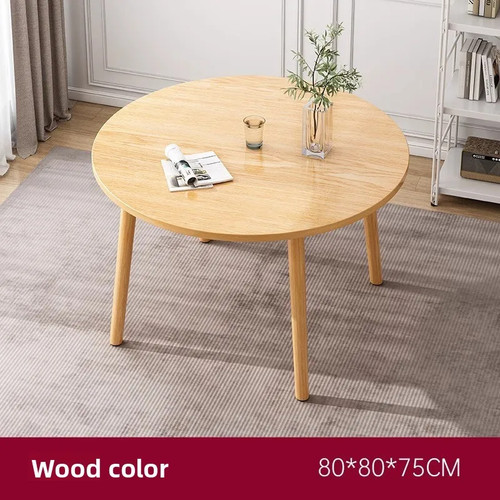Nordic round dining table - table, set