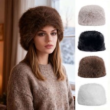 Womens Thick Fur Plush Hat